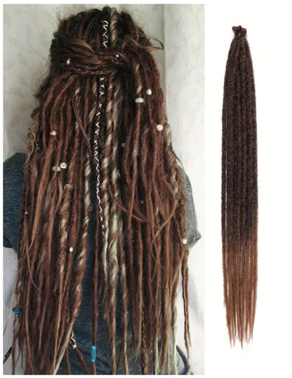 24 Inch Ombre Synthetic Dreadlock Extensions 10 Strands
