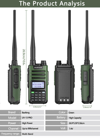 BaoFeng M-13 PRO V2 High Power Multi Band Walkie Talkie