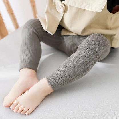 Cotton Stretch Baby Leggings with Side Stripe