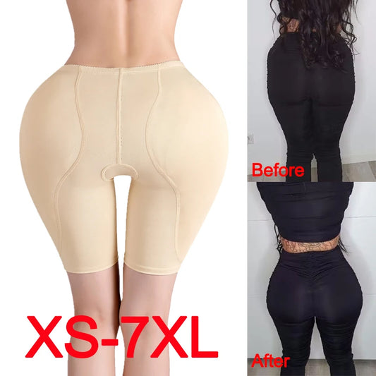 Women Seamless Butt Lifter Panties with Big Hip Pads