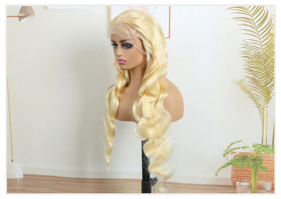 Honey Blonde Body Wave Lace Frontal Wig Brazilian Hair