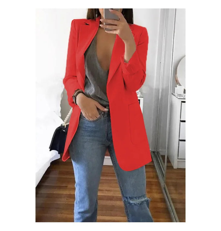 Slim Fit Polo Neck Cardigan Women's Coat