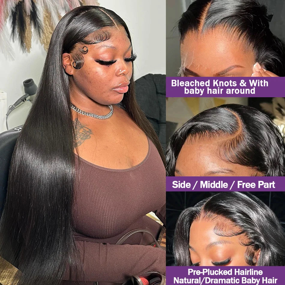 Bone Straight 13x6 HD Lace Frontal Wig 200% Density