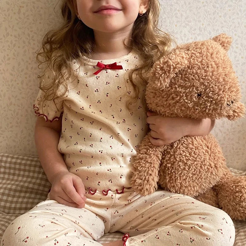 Cotton Long Sleeve T-Shirt and Pant Set for Girls