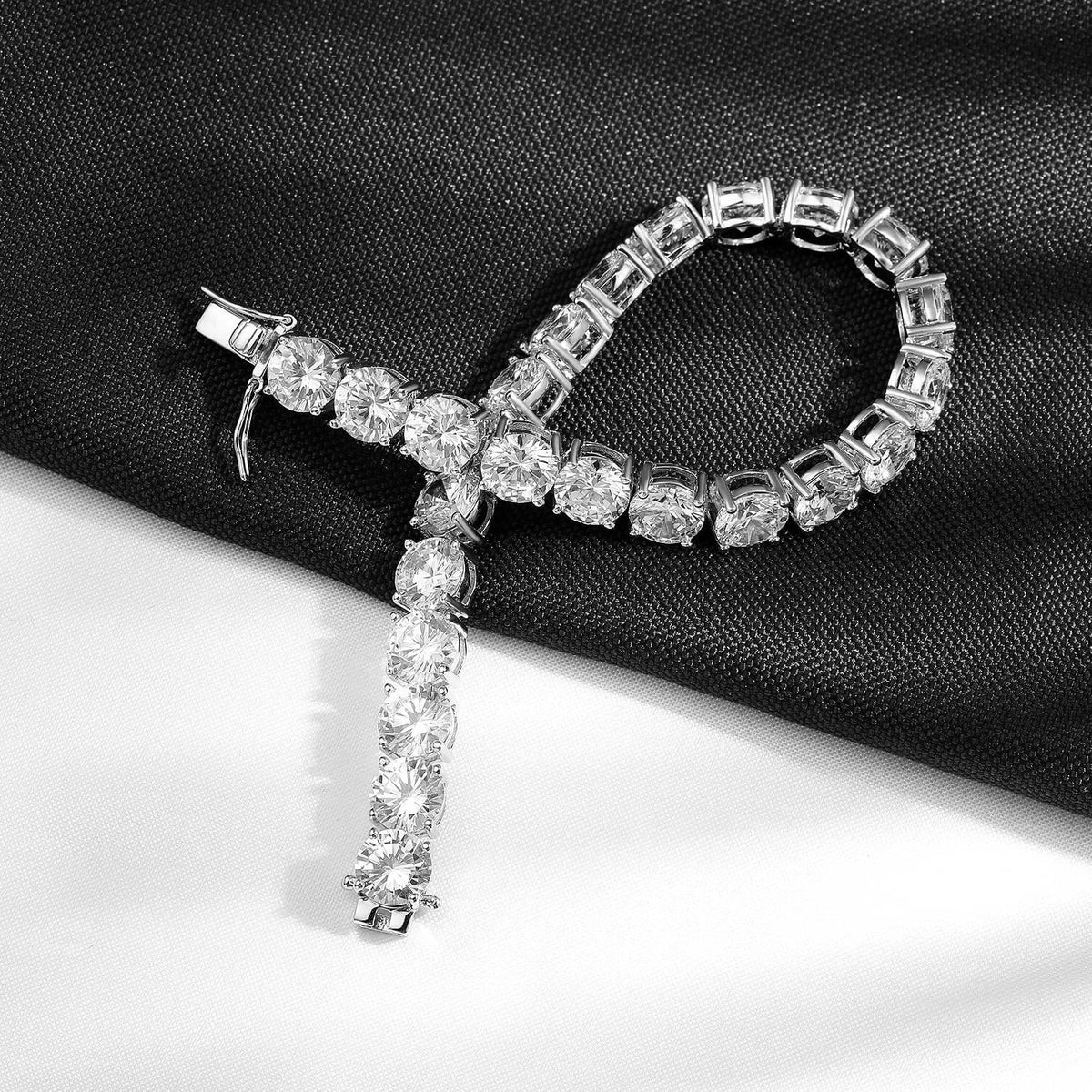 Moissanite Diamond Tennis Bracelet S925 Sterling Silver