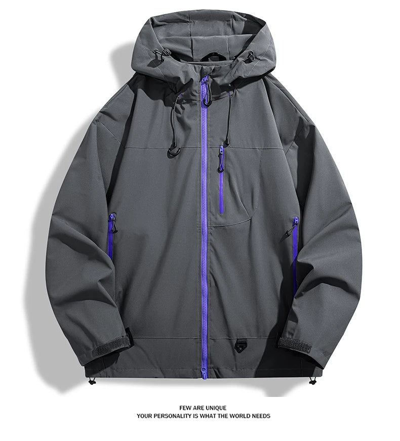 LNGXO Waterproof Windbreaker Jacket for Hiking and Camping