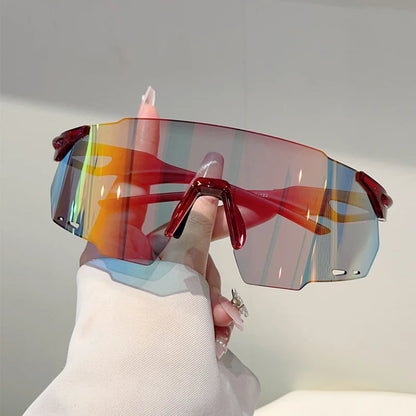 KAMMPT Rimless Oversized Sports Sunglasses