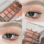 12-Color Matte Eyeshadow Palette Tea Apricot Earth Tones