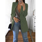 Slim Fit Polo Neck Cardigan Women's Coat