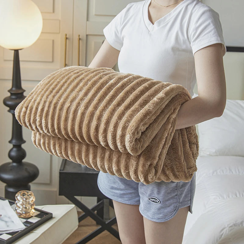 Coral Velvet Blanket Plush Soft Warm Throw