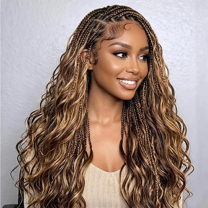 Highlight Body Wave Feathered Crochet Human Hair Extensions