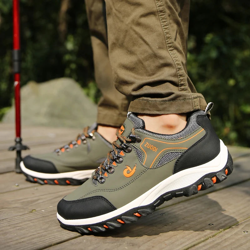 Men's Leather Casual Sneakers for Tennis and Walking