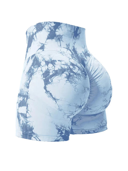 Tie Dye High Waist Gym Shorts for Women