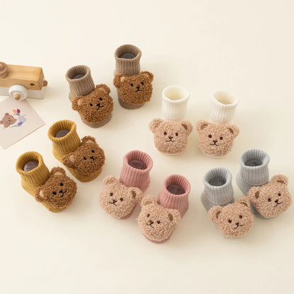 Cute Cartoon Bear Cotton Baby Socks for Toddlers