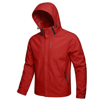 Men's Waterproof Windproof Hoodie Jacket for Outdoor Activities