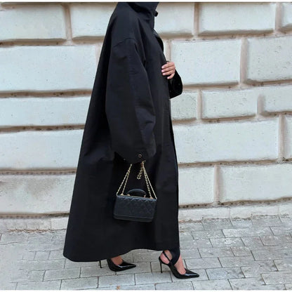 Women's Windproof Trench Coat Loose Fit Overcoat