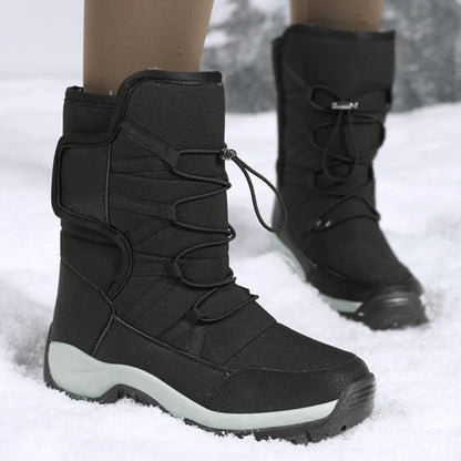 Men's Winter Ankle Boots Waterproof Plush Hiking Shoes