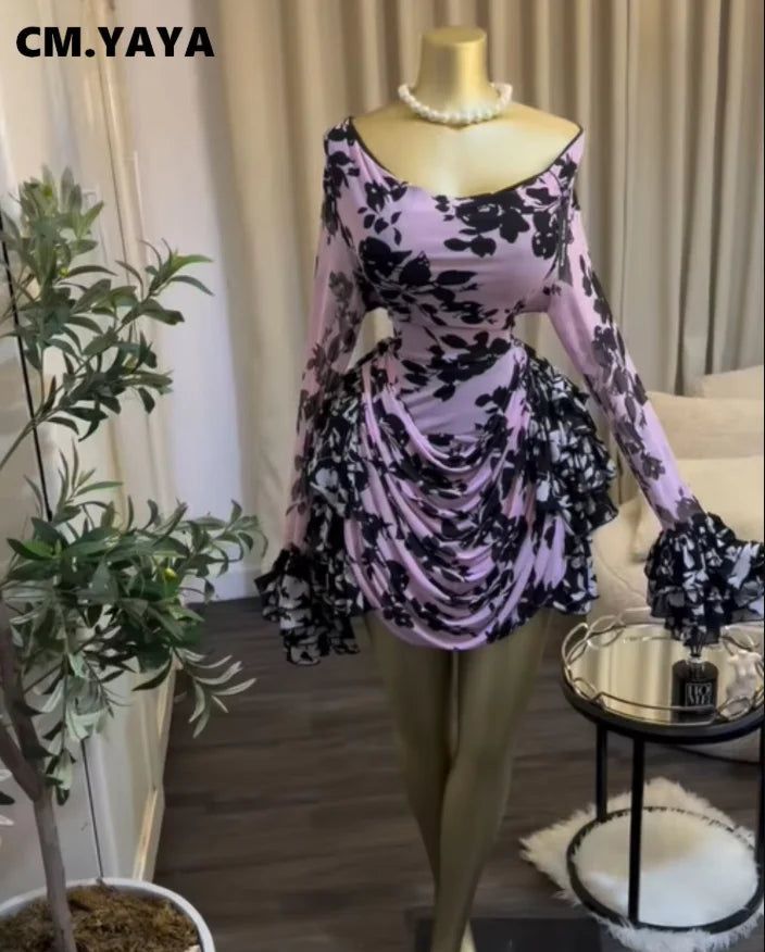 Women Tie Dye Print V-Neck Bodycon Dress