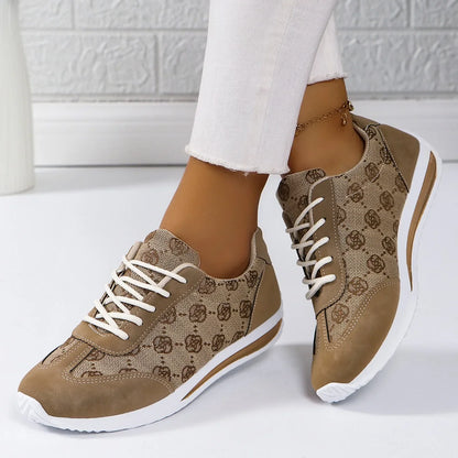 Breathable Cross Strap Sneakers for Women