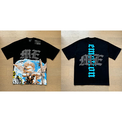 Mixed Emotion Cotton T-Shirt for Couples with Angel Print