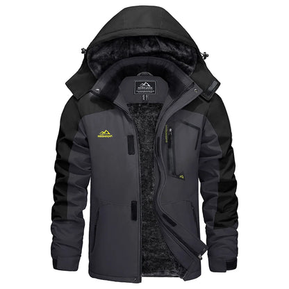Men's Waterproof Fleece Ski Jacket Parka