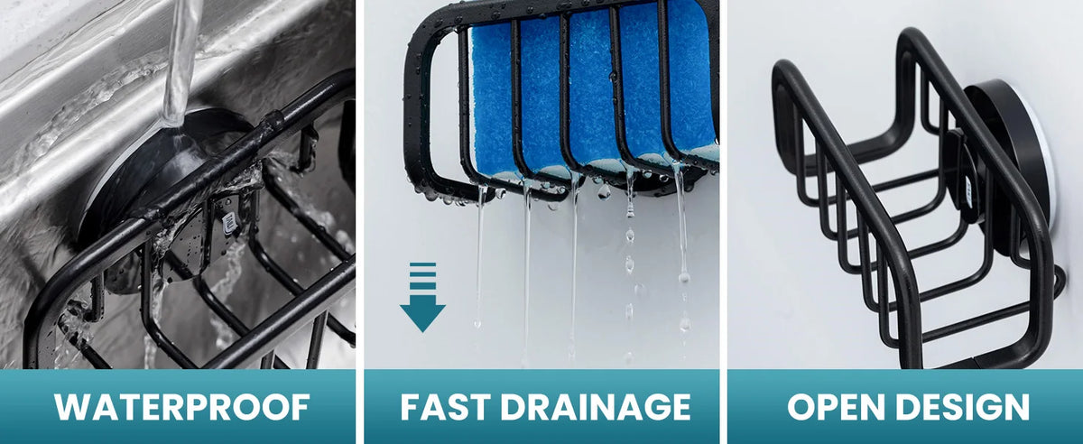 Stainless Steel Sink Sponge Rack Organizer