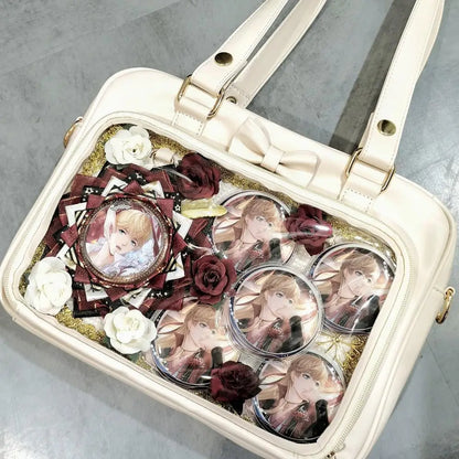 Y2K Transparent Bow Ita Bag Women Crossbody Handbag