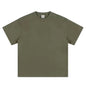 Black White Cotton T-Shirt Heavy-Duty Short Sleeves
