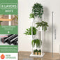 Wooden 6 Tier Plant Stand for Indoor Display