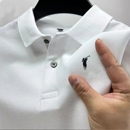 Men's Short-Sleeved Printed Polo Shirt in Polyester
