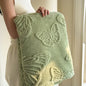 Coral Fleece Autumn Blanket with 3D Butterflies