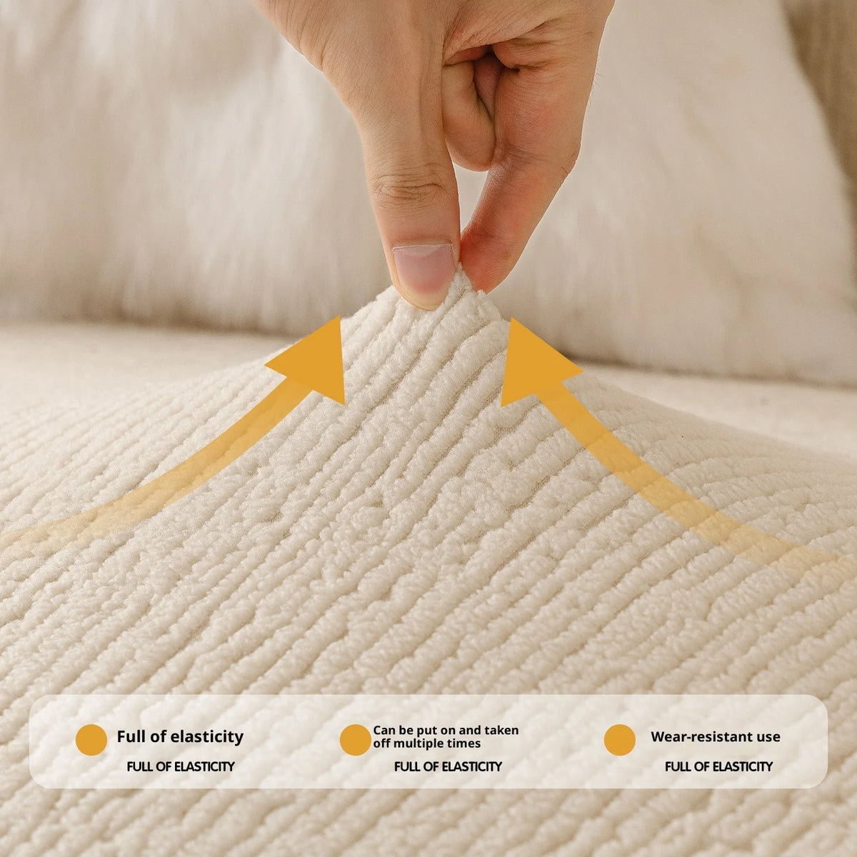 Jacquard Sofa Cover Thick Elastic for L-Shaped Sofa