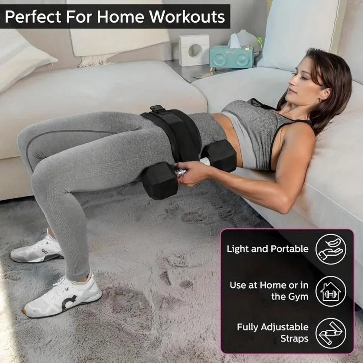 Adjustable Weighted Waist Belt - Home Gym