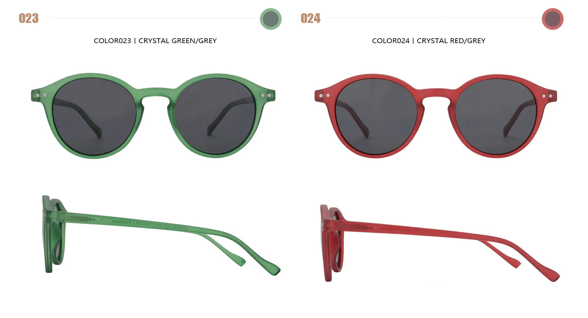 ZENOTTIC Retro Circular Polarized Sunglasses S Size