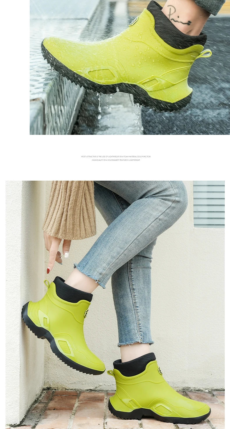 Men's Waterproof Fleece-Lined Rain Boots