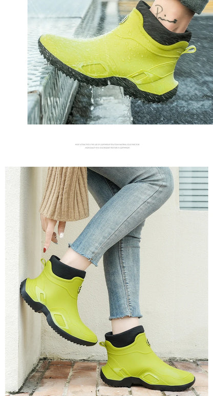 Men's Waterproof Fleece-Lined Rain Boots