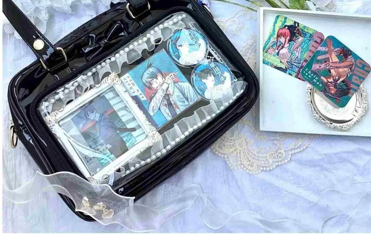 Y2K Transparent Bow Ita Bag Women Crossbody Handbag