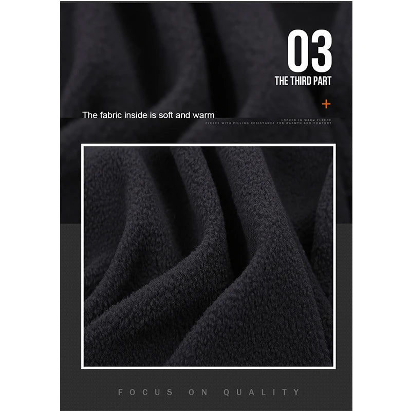 Men's Winter Soft Shell Hiking Pants with Fleece Lining