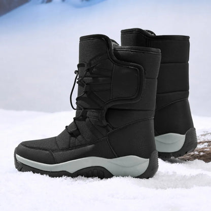 Men's Winter Ankle Boots Waterproof Plush Hiking Shoes