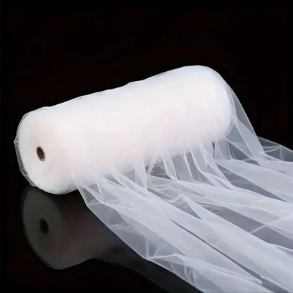 50M White Tulle Fabric for Wedding and Party Decor