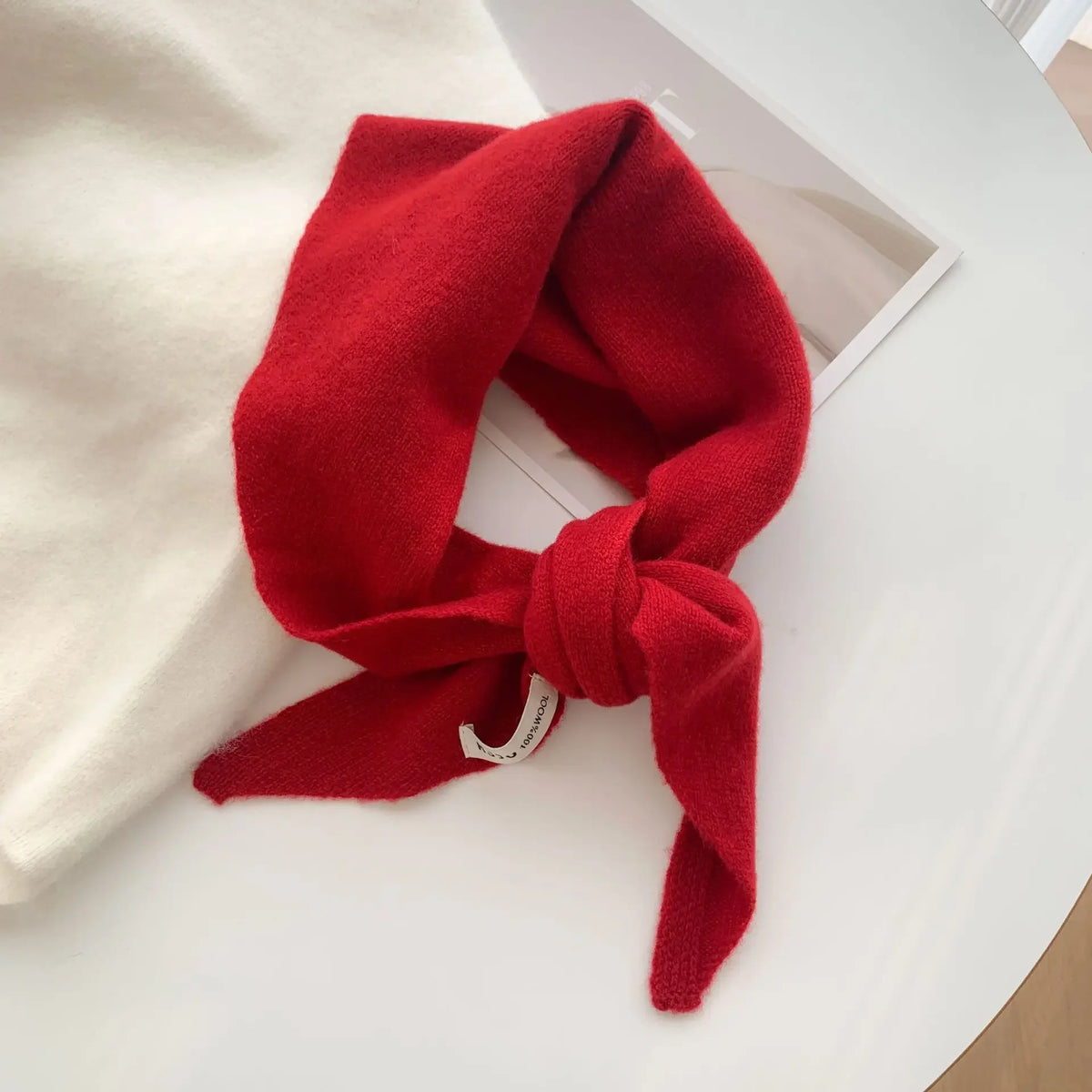 Wool Triangle Scarf for Women - Multi-functional Knitted Scarf