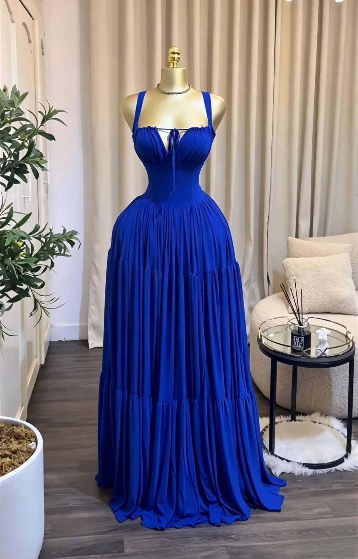 Summer Women Halter Maxi Dress Slim Polyester Beach Party