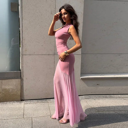 Ticketsx Off Shoulder Backless Slim Long Dress