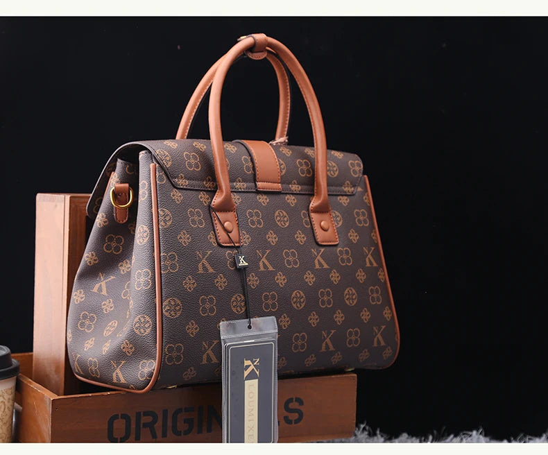 Women's Versatile PVC Handbag with Zipper Closure