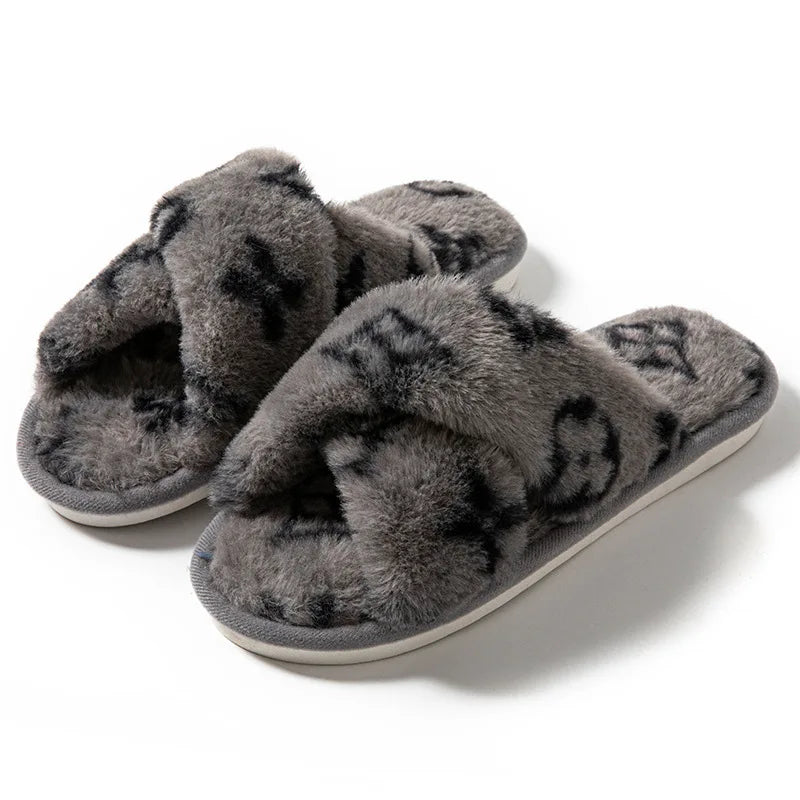 Fluffy Women's Indoor Fuzzy Fur Slippers