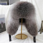 Men's Real Silver Fox Fur Bomber Hat
