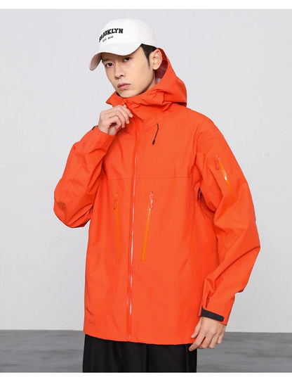 Three Layer Waterproof Windbreaker Jacket for Camping