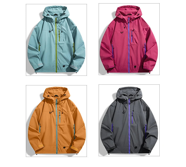 LNGXO Waterproof Windbreaker Jacket for Hiking and Camping