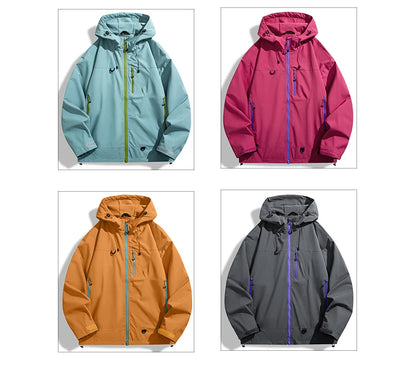 LNGXO Waterproof Windbreaker Jacket for Hiking and Camping