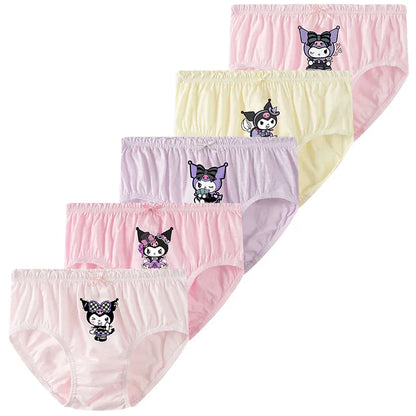 Cotton Girls Briefs with Cartoon Characters